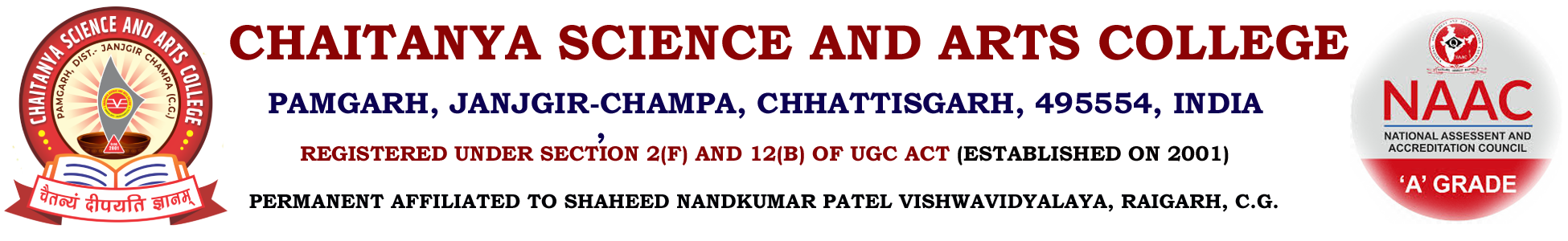 logo-Chaitanya Science and Arts College Sasaha Road, Pamgarh, C.G.